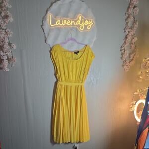 LANE BRYANT women plus flare midi dress yellow Size 18 20 cocktail office